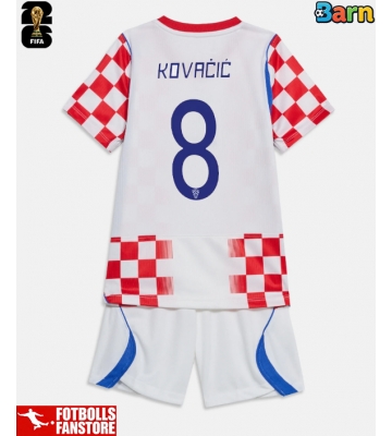 Kroatien Mateo Kovacic #8 Hemmatröja Barn VM 2026 Kortärmad (+ Korta byxor)